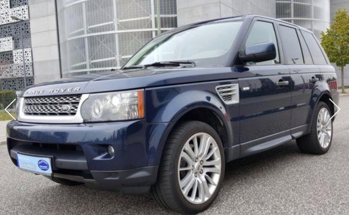 Left hand drive LANDROVER RANGE ROVER SPORT 2.7 TDV6 HSE 